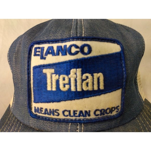 ELANCO TREFLAN K-Brand Denim Cap Trucker Hat Snapback Baseball Vintage 80s - Picture 3 of 9